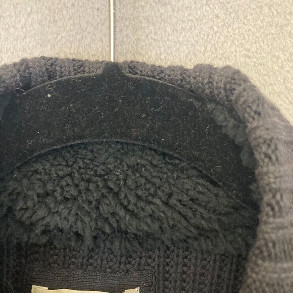 Carbon 2 Cobalt Zip Up Sweater Mens Size XL Black Jacket Ribbed Knit Heavyweight - Picture 4 of 14